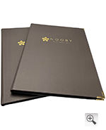 Serie Kirsche mit Metallecken und Goldprägung